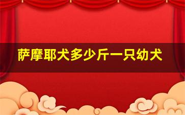 萨摩耶犬多少斤一只幼犬