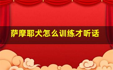 萨摩耶犬怎么训练才听话