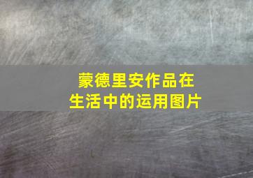 蒙德里安作品在生活中的运用图片