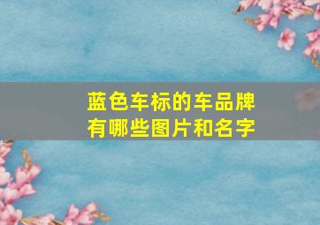 蓝色车标的车品牌有哪些图片和名字