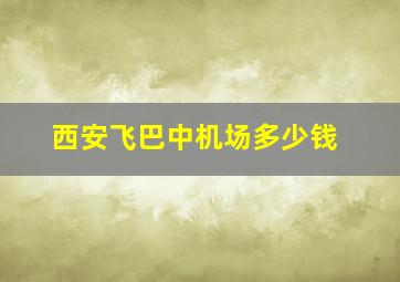 西安飞巴中机场多少钱