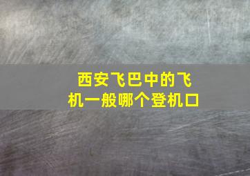 西安飞巴中的飞机一般哪个登机口