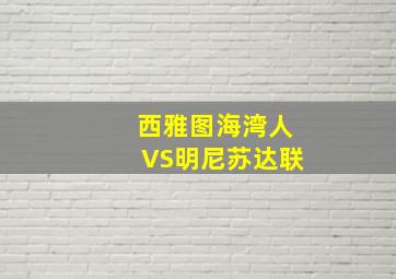 西雅图海湾人VS明尼苏达联