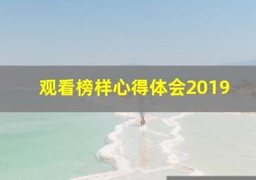 观看榜样心得体会2019