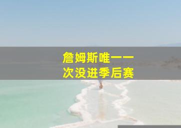 詹姆斯唯一一次没进季后赛