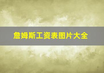 詹姆斯工资表图片大全