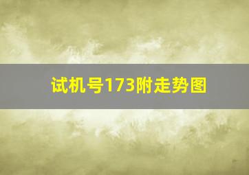 试机号173附走势图