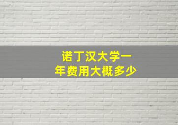 诺丁汉大学一年费用大概多少