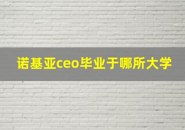 诺基亚ceo毕业于哪所大学