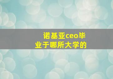 诺基亚ceo毕业于哪所大学的