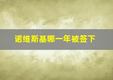 诺维斯基哪一年被签下