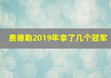 费德勒2019年拿了几个冠军