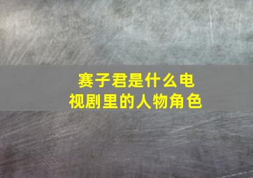 赛子君是什么电视剧里的人物角色