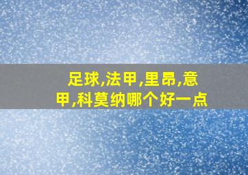 足球,法甲,里昂,意甲,科莫纳哪个好一点