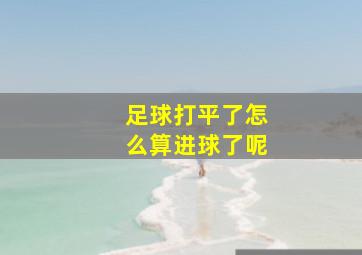 足球打平了怎么算进球了呢