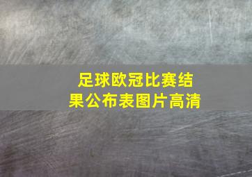 足球欧冠比赛结果公布表图片高清