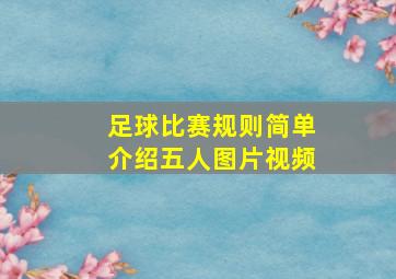 足球比赛规则简单介绍五人图片视频