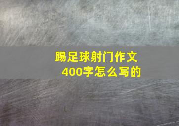 踢足球射门作文400字怎么写的