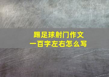 踢足球射门作文一百字左右怎么写