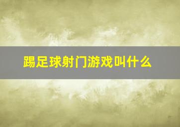 踢足球射门游戏叫什么