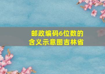 邮政编码6位数的含义示意图吉林省