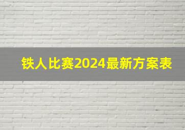 铁人比赛2024最新方案表