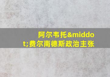 阿尔韦托·费尔南德斯政治主张