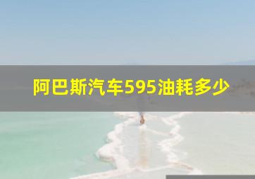 阿巴斯汽车595油耗多少