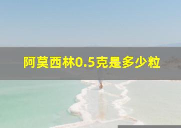 阿莫西林0.5克是多少粒