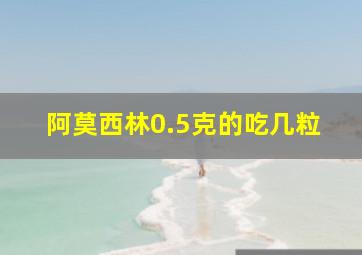 阿莫西林0.5克的吃几粒