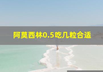 阿莫西林0.5吃几粒合适