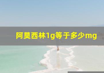 阿莫西林1g等于多少mg