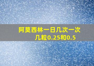 阿莫西林一日几次一次几粒0.25和0.5