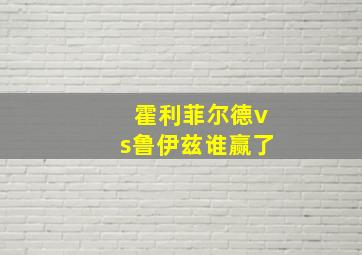 霍利菲尔德vs鲁伊兹谁赢了