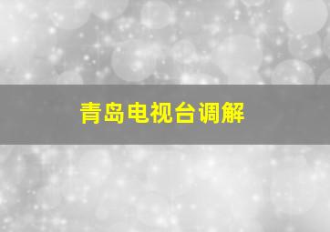 青岛电视台调解