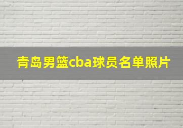 青岛男篮cba球员名单照片