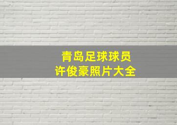 青岛足球球员许俊豪照片大全