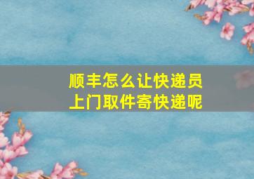 顺丰怎么让快递员上门取件寄快递呢