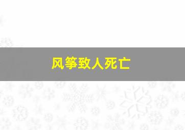 风筝致人死亡