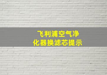 飞利浦空气净化器换滤芯提示