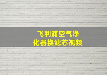 飞利浦空气净化器换滤芯视频