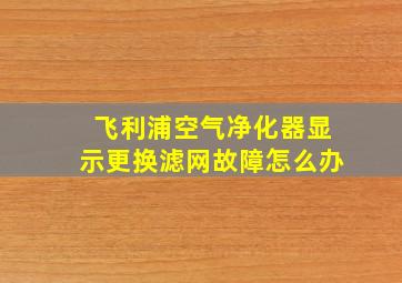 飞利浦空气净化器显示更换滤网故障怎么办