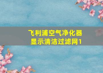 飞利浦空气净化器显示清洁过滤网1