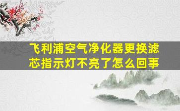 飞利浦空气净化器更换滤芯指示灯不亮了怎么回事