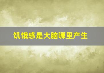 饥饿感是大脑哪里产生