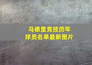 马德里竞技历年球员名单最新图片