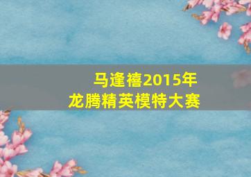 马逢禧2015年龙腾精英模特大赛