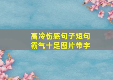 高冷伤感句子短句霸气十足图片带字