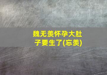 魏无羡怀孕大肚子要生了(忘羡)