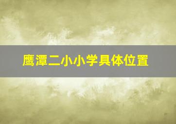 鹰潭二小小学具体位置